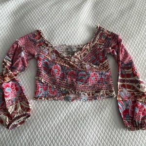 Cropped off the shoulder blouse